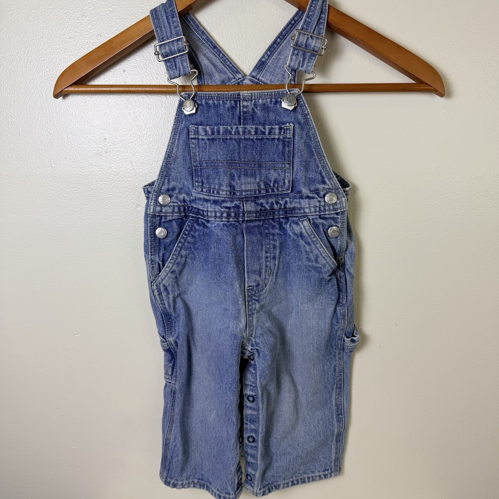 The Children's Place Baby Denim Overalls Size 12 Months Classic Vtg